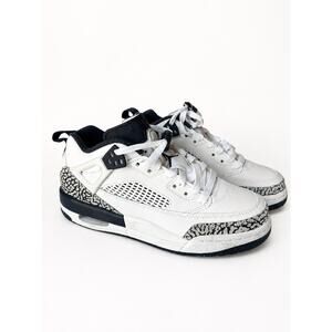 Nike Air Jordan Spizike Low White Obsidian Blue GS Size 6Y Sneakers Shoes